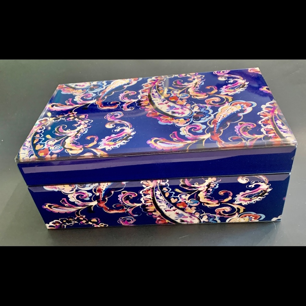 Trina Turk Geometric Pattern, Multi Color Acrylic Trinket  Box, New With Tags,